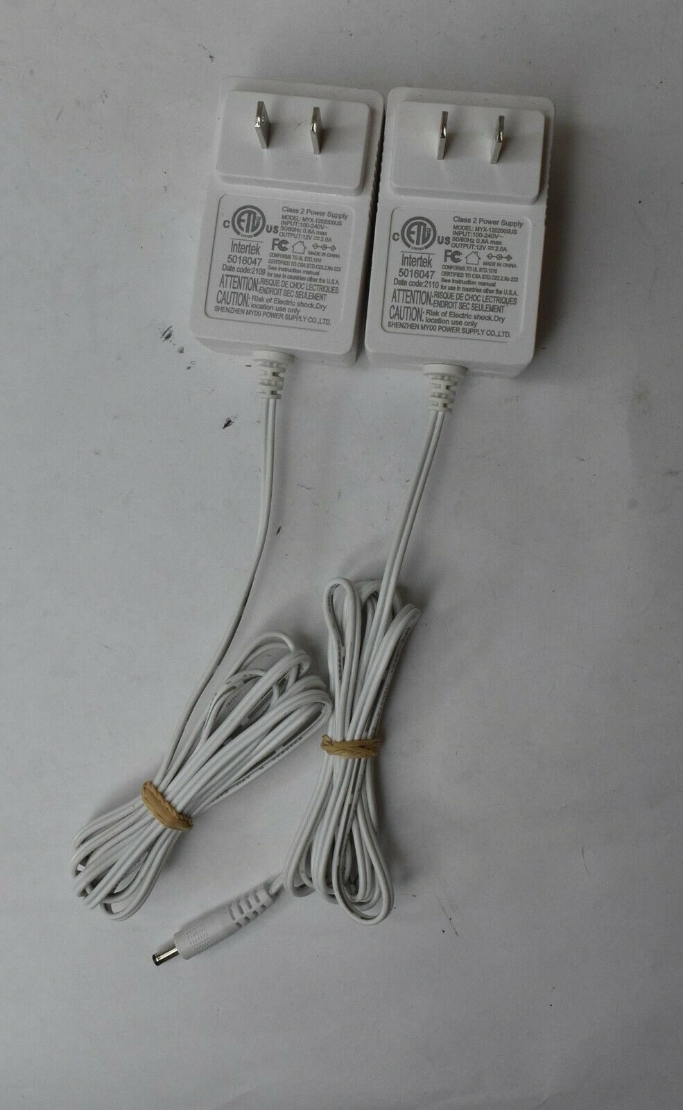 Lot of 2 Shenzhen Myiki Power Supply Adapter Unit MYX-1202000US 12V 2A Type: Adapter Output Voltage: 12 V Brand: